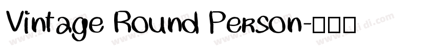 Vintage Round Person字体转换